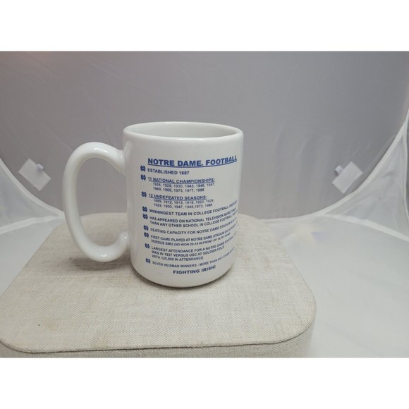 Notre Dame Football Coffee Mug 16 oz Restaurant Ware Made In USA Fighting Irish - Picture 4 of 5